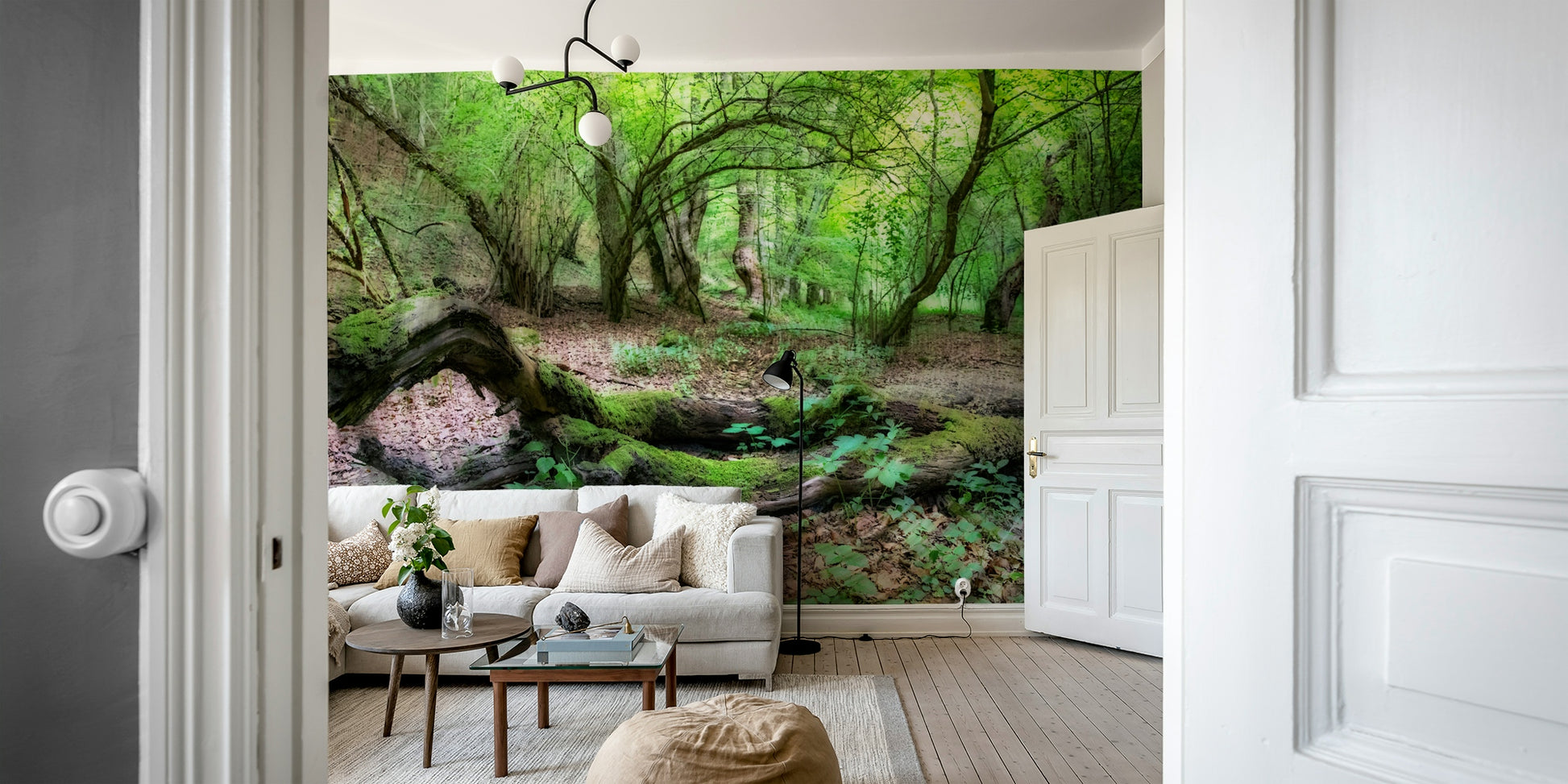 Calm forest scene wallpaper
