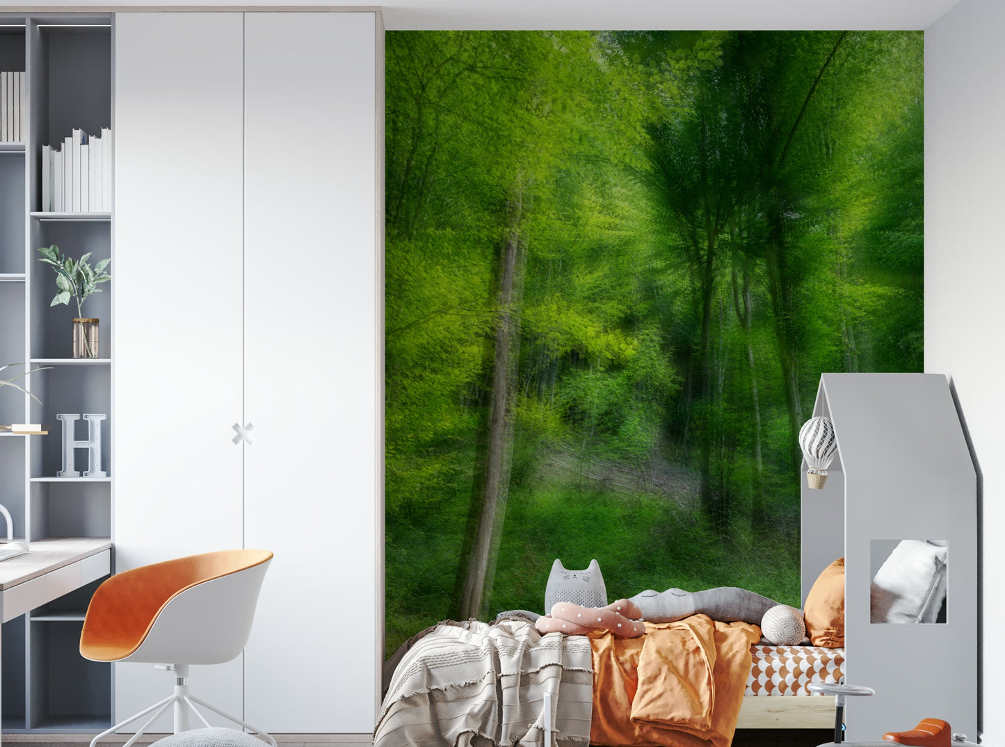 Ethereal forest mural wallpaper

