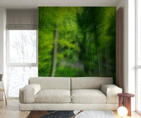Blurry woodland scene wall art
