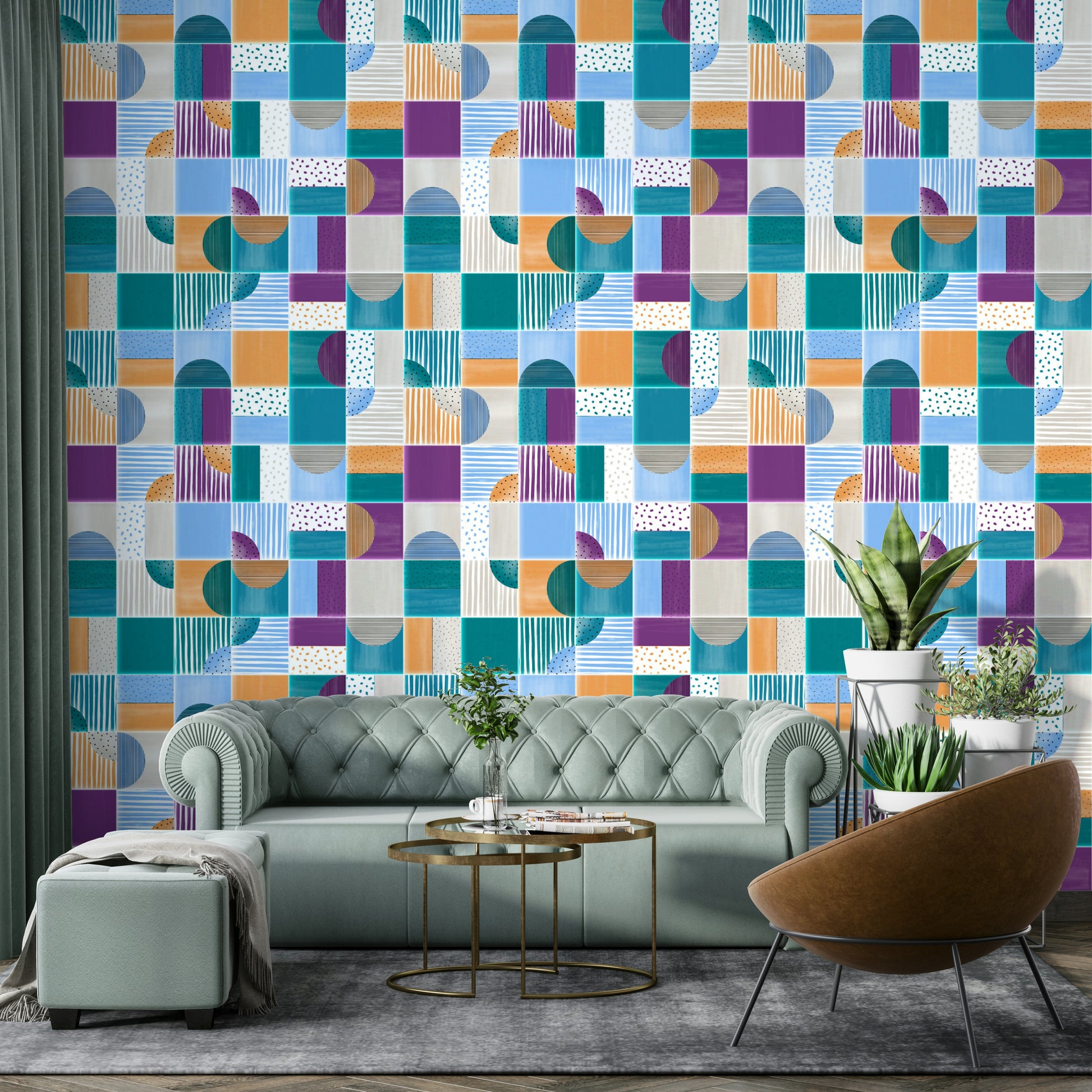 Modern tile pattern wallpaper
