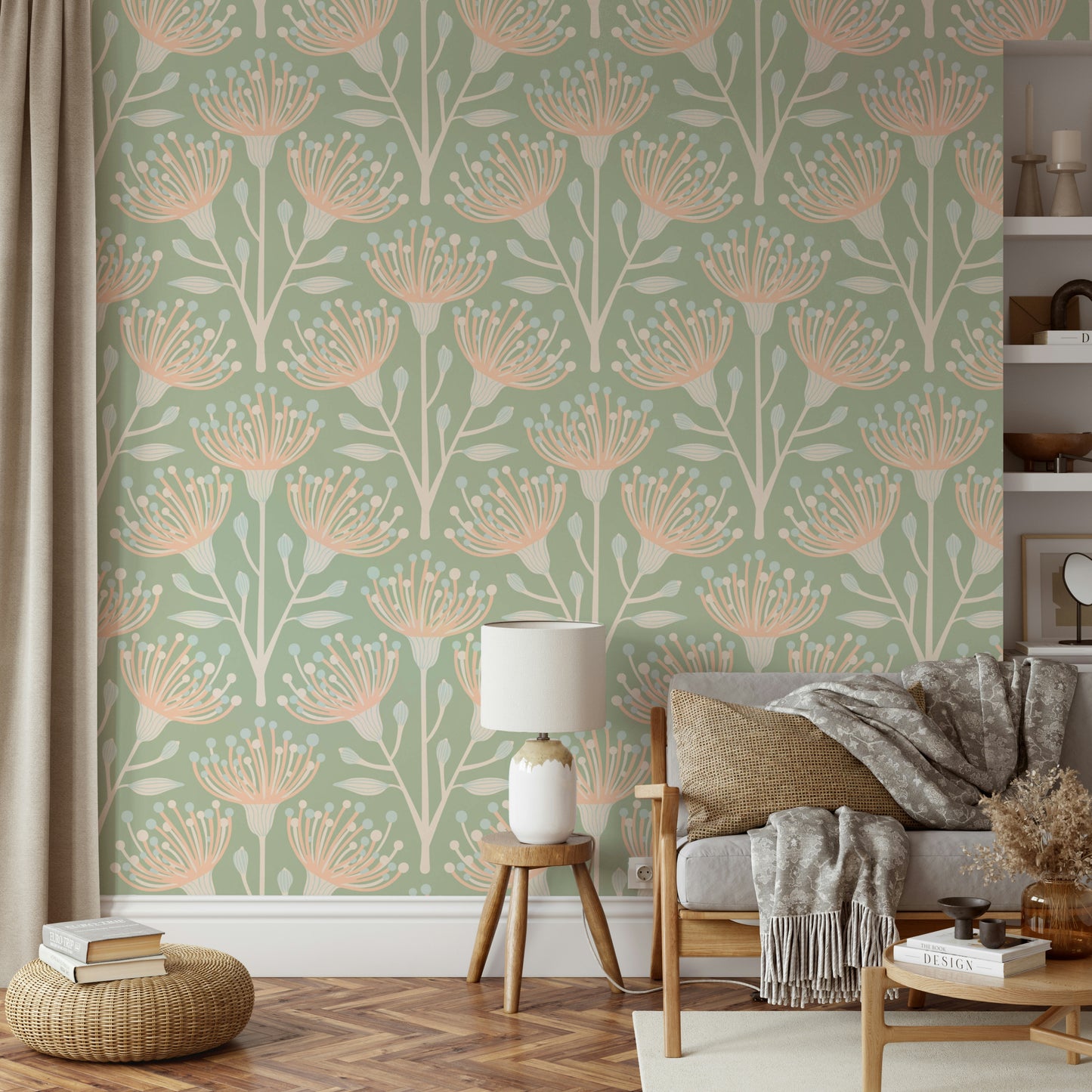 Artistic and serene botanical wallpaper.

