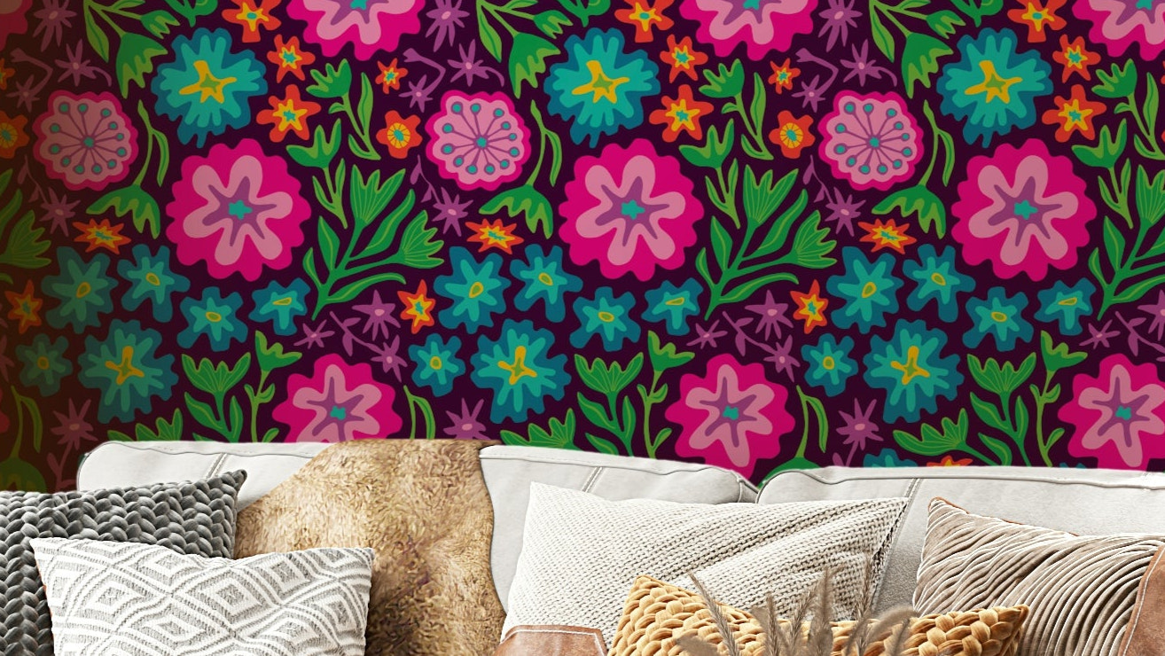 Exotic and playful color palette for home decor.

