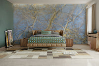 Artistic interpretation of sky and trees.

