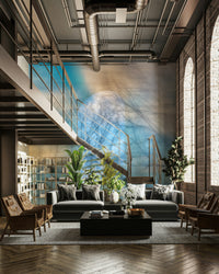 Abstract art design featuring subtle natural elements.

