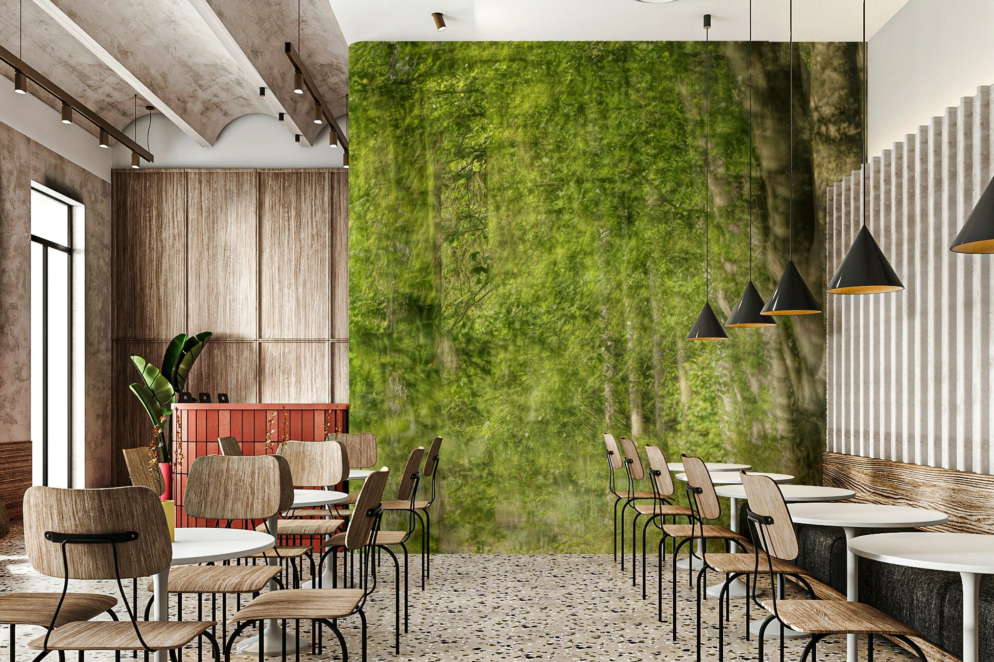 Calming and inviting natural landscape wallpaper.

