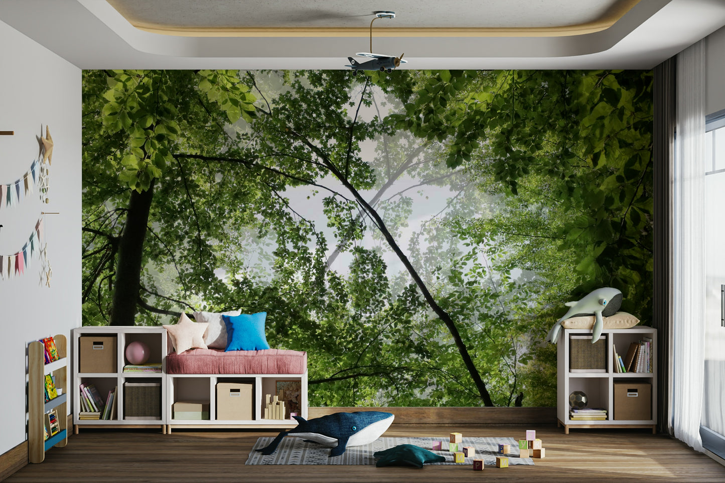 Creates a refreshing and quiet atmosphere.

