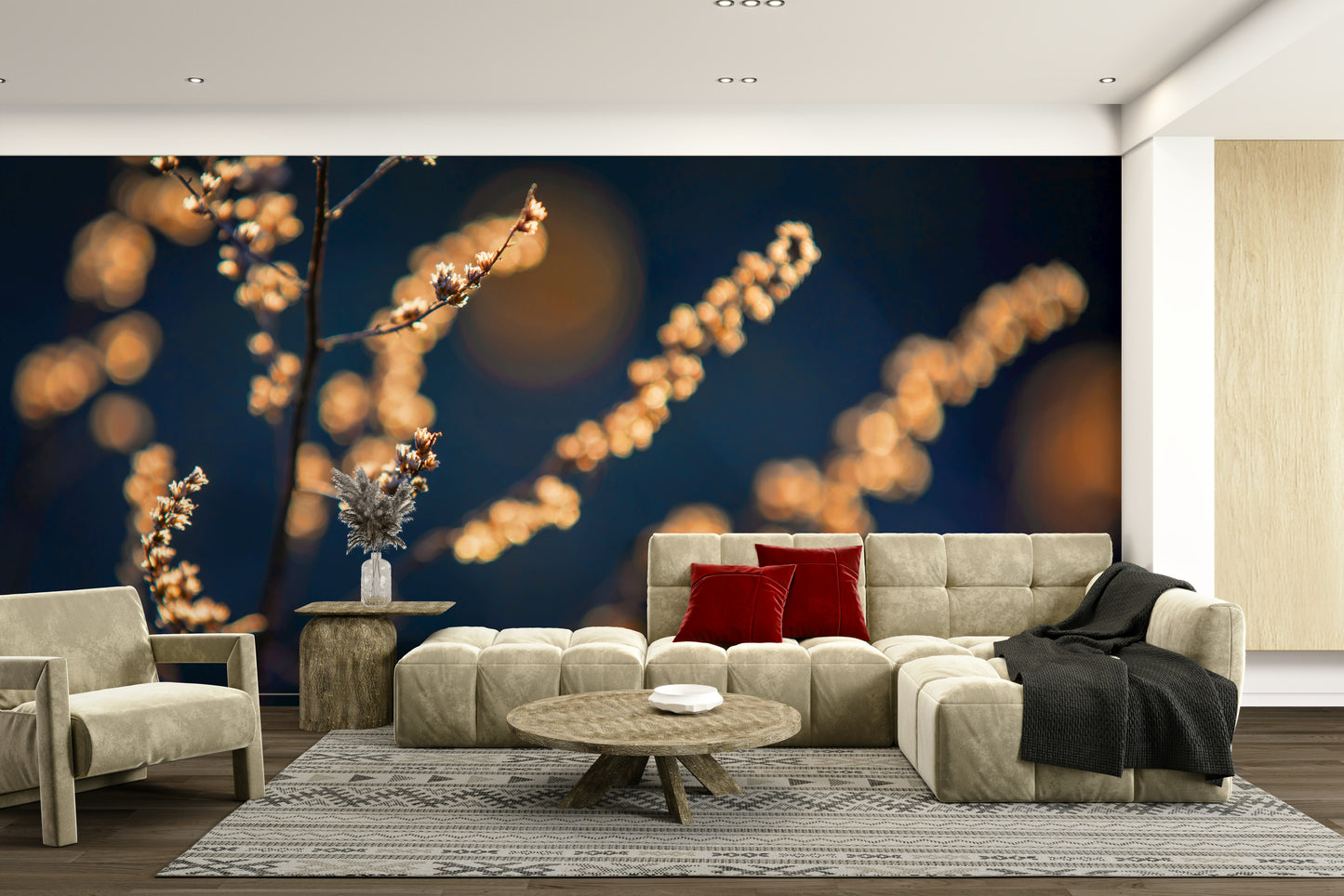 Floral mural for cozy rooms
