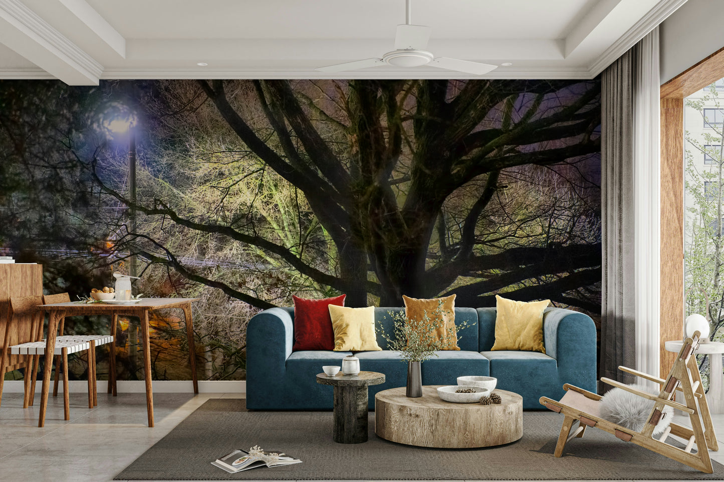 Artistic rendering of a twilight landscape.

