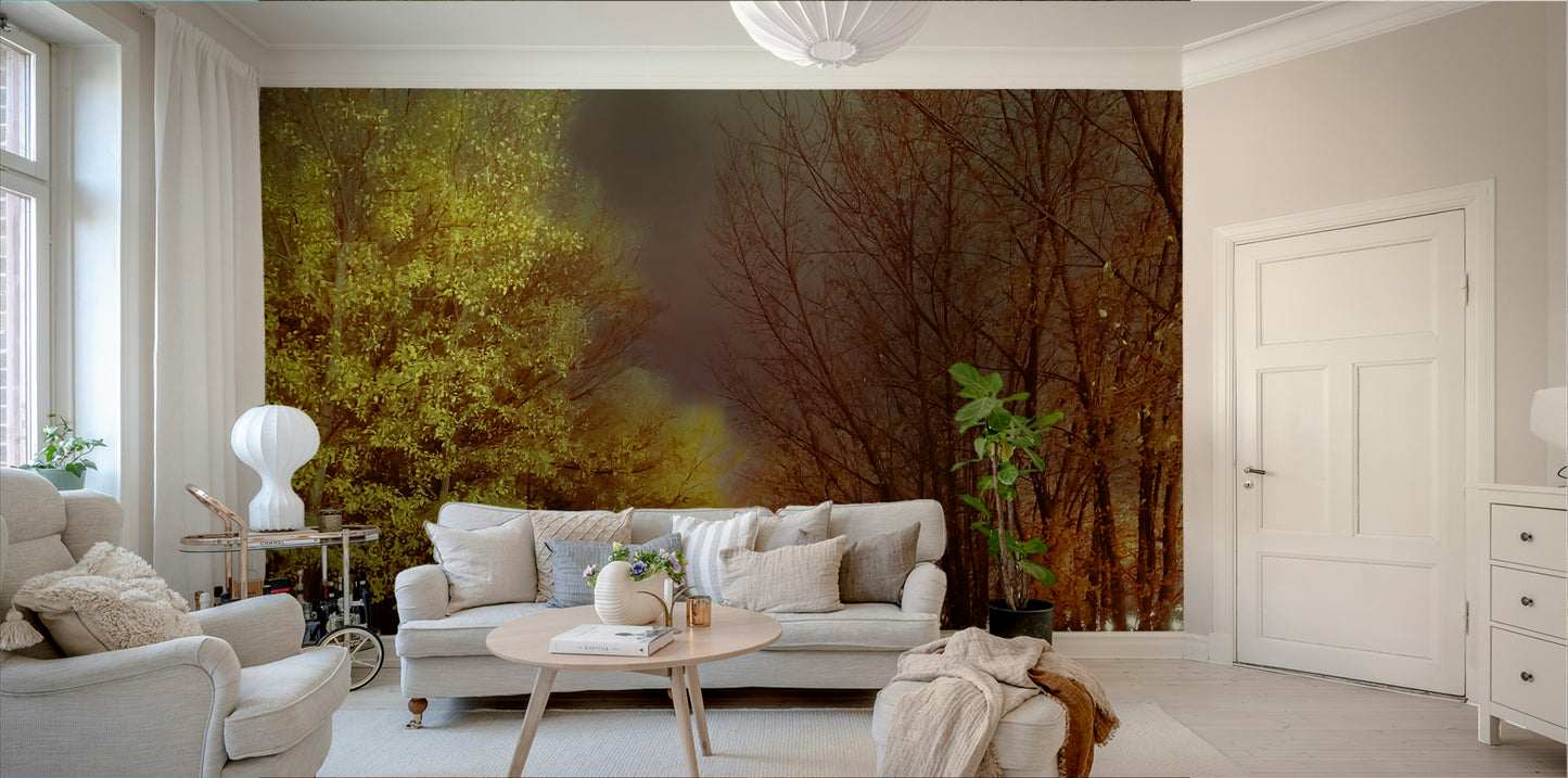 Rich warm colors, like gold, orange, brown.

