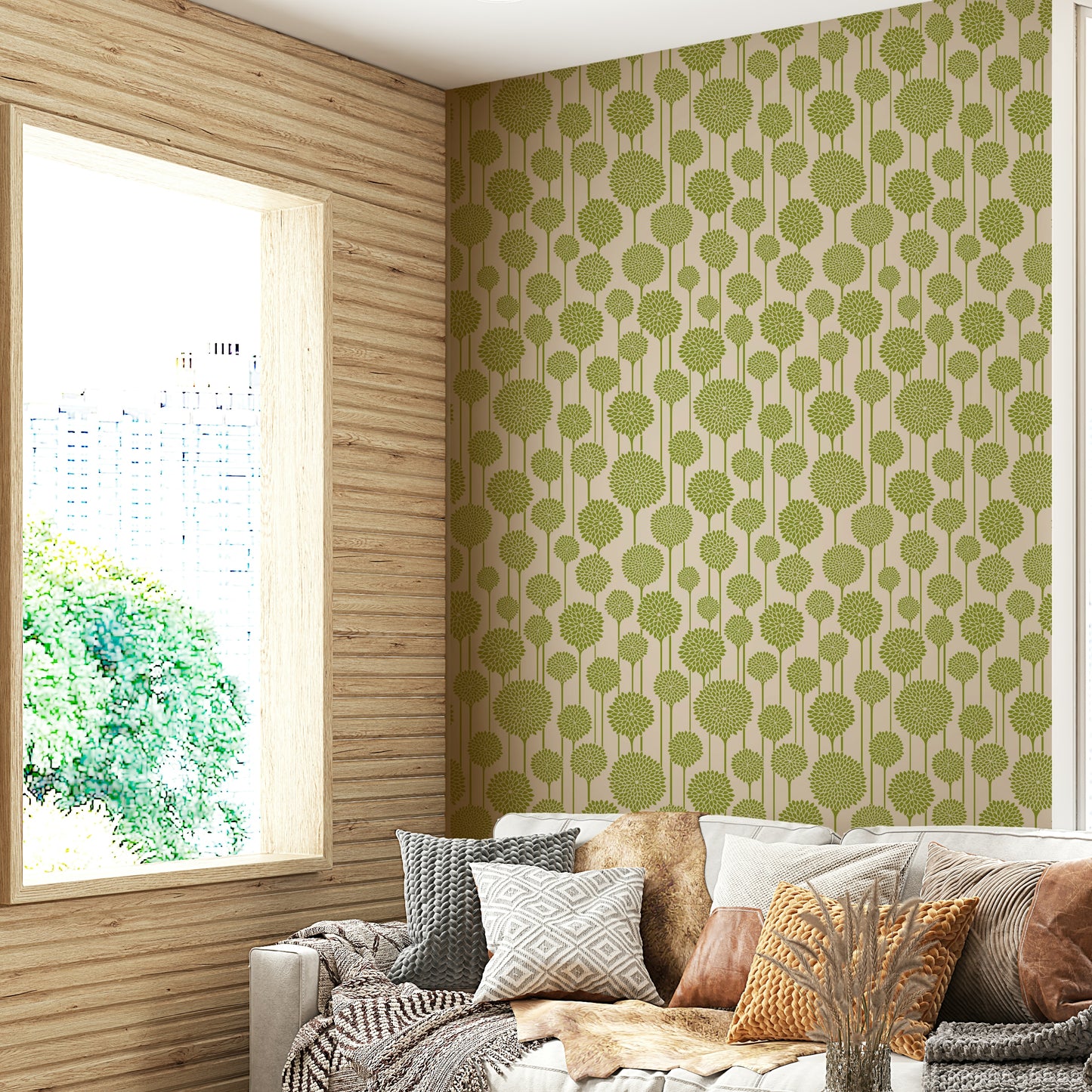 Seamless pattern for wall application.

