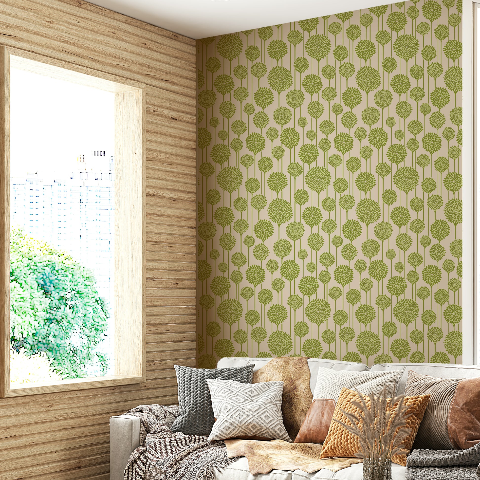 Seamless pattern for wall application.

