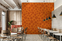 Warm and earthy tones on wallpaper.

