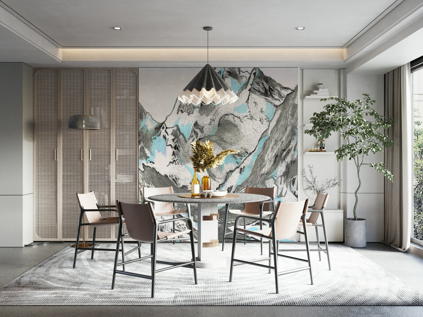 Dramatic natural landscape, awe-inspiring view.
