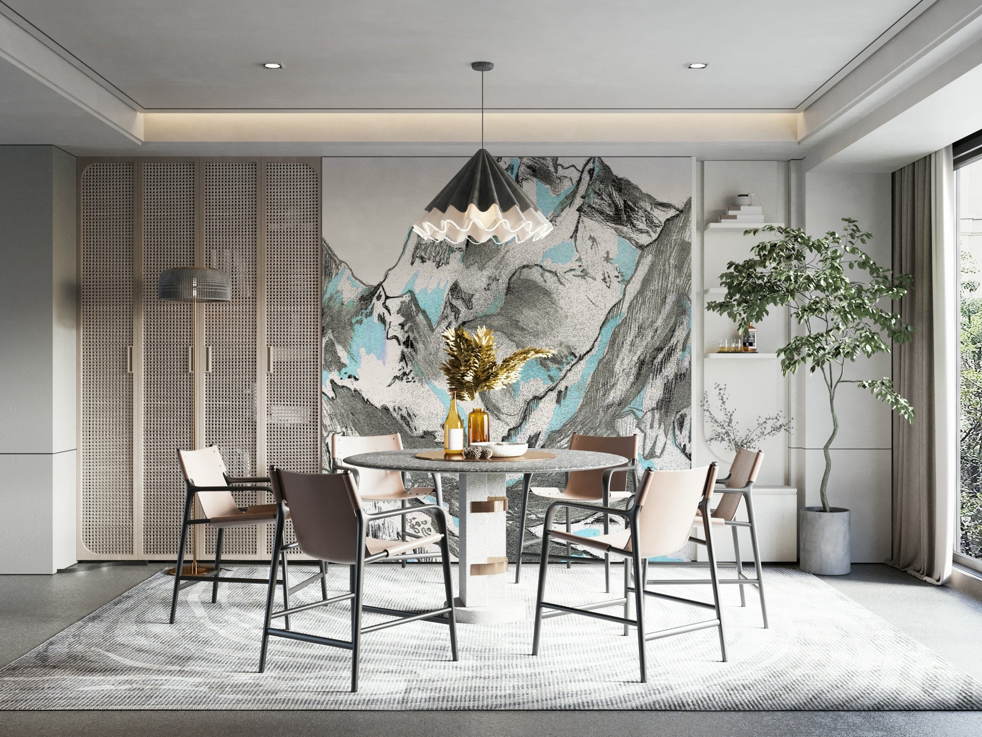 Dramatic natural landscape, awe-inspiring view.
