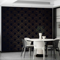 Wall covering evoking tranquility and wonder.

