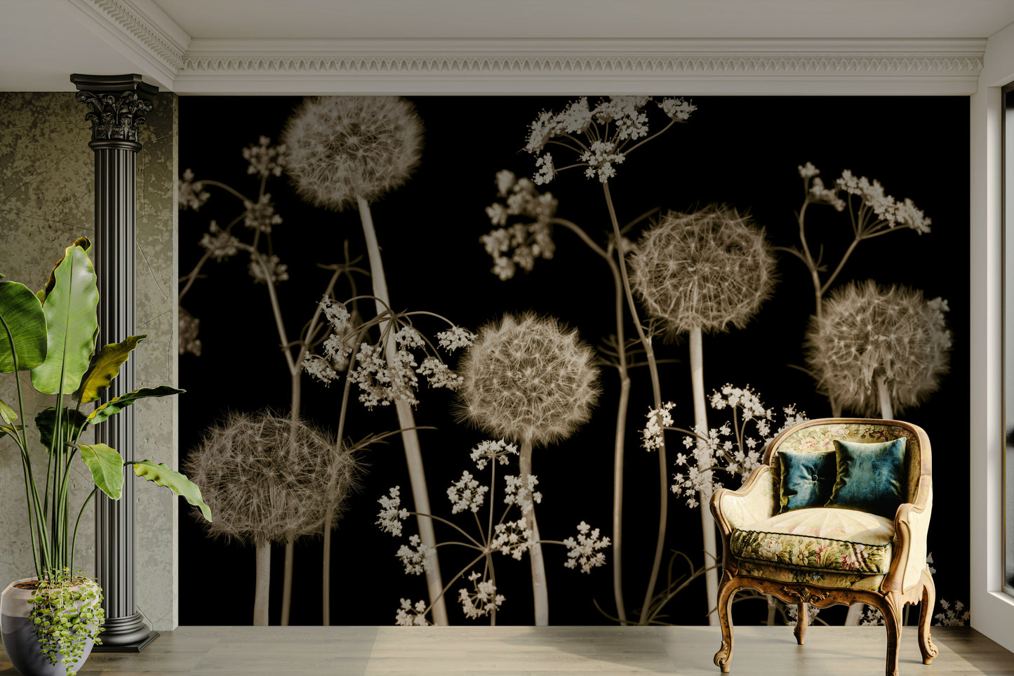 Subtle and elegant floral design.

