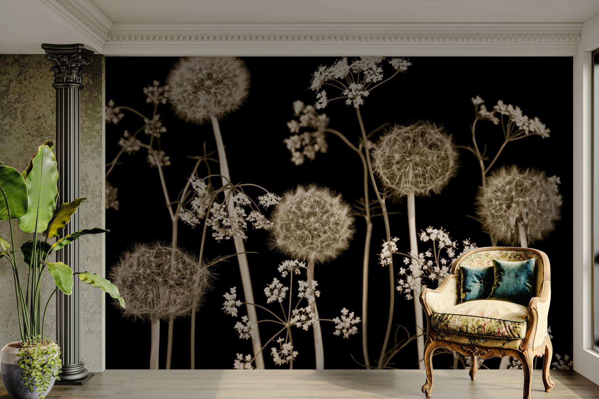 Subtle and elegant floral design.

