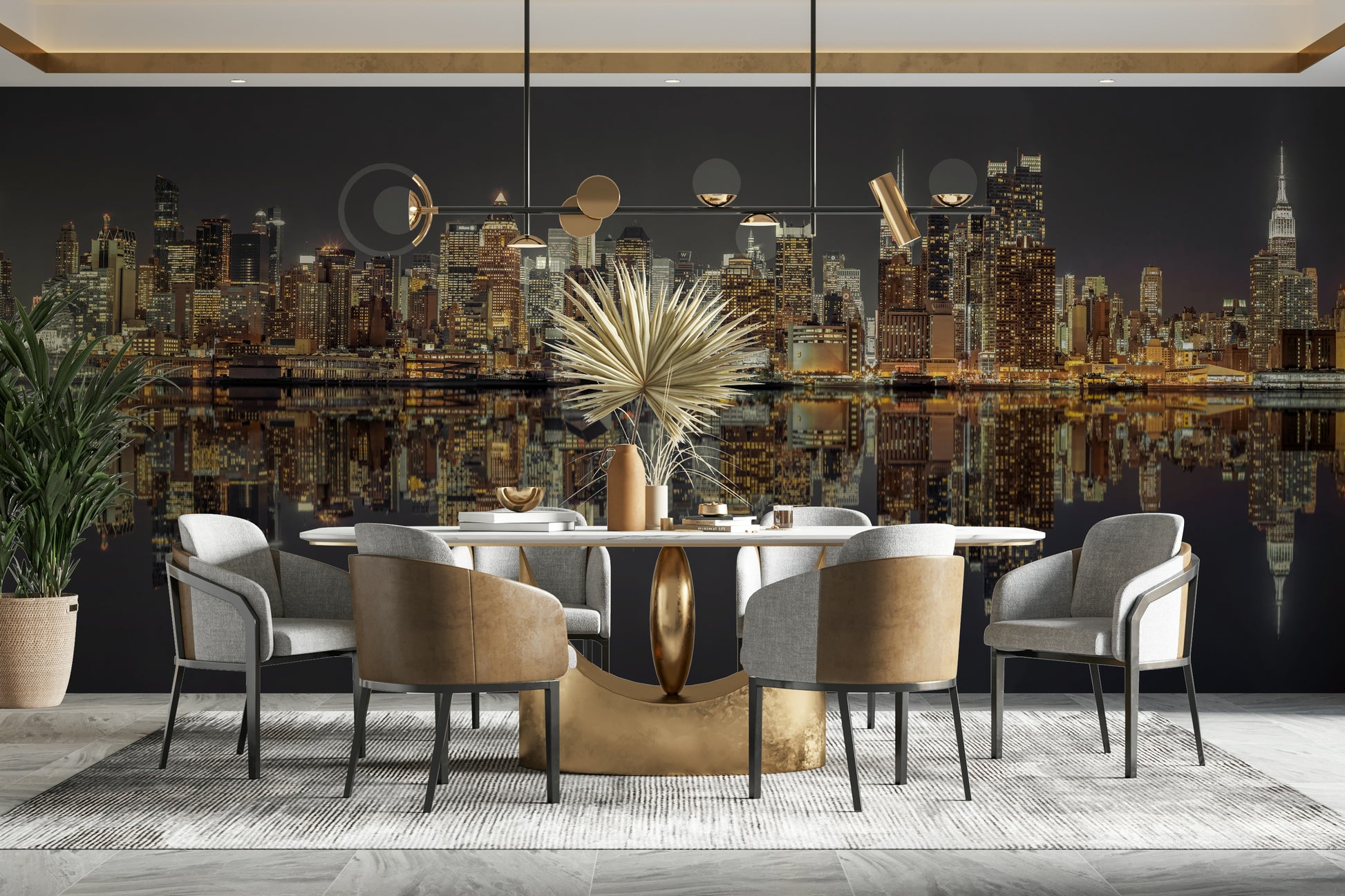 Focus on light, reflection, and urban landscape.

