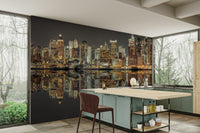 Sense of urban grandeur and serene tranquility.

