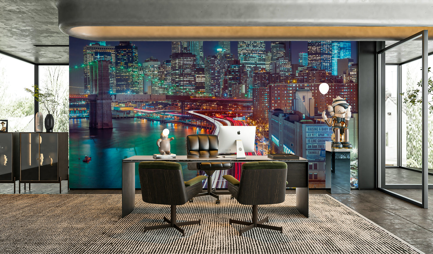 Dynamic light trails from moving vehicles.

