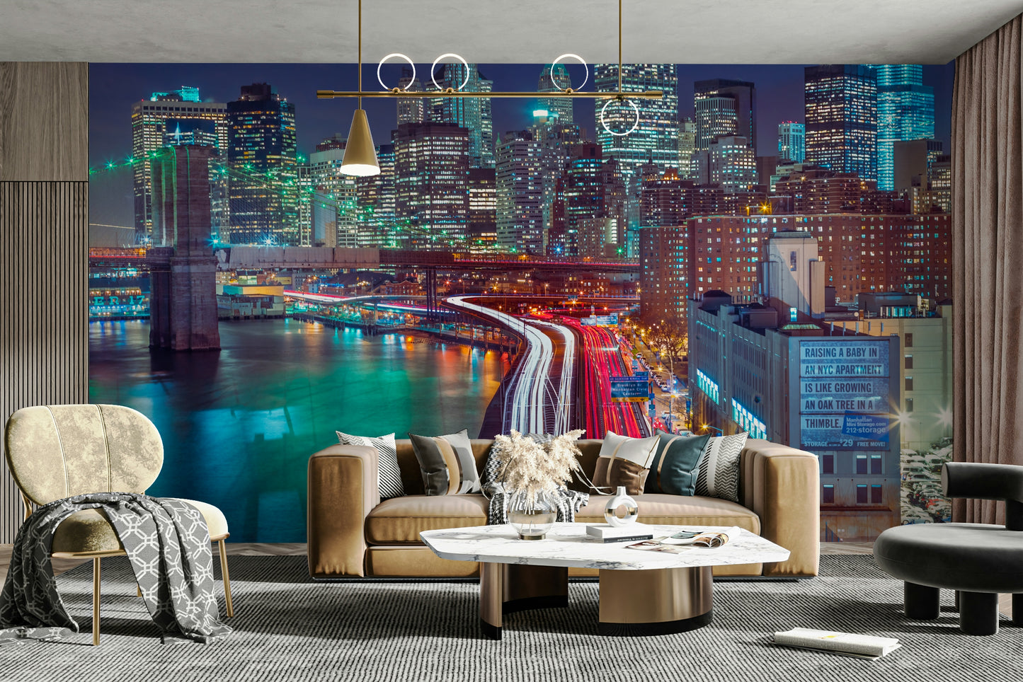 Sense of urban energy and nighttime allure.

