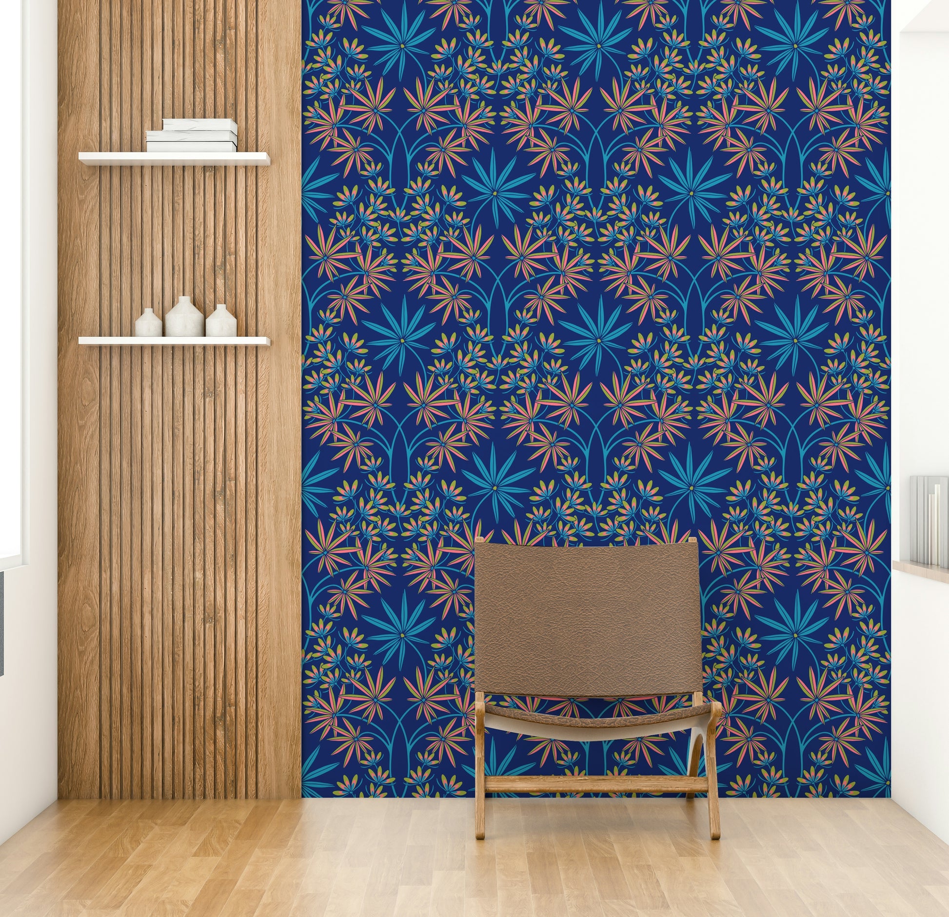 Deep royal blue color palette.

