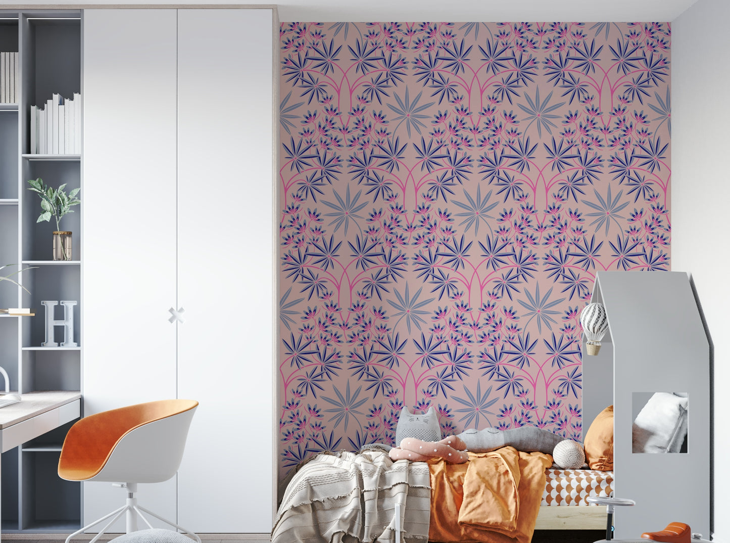 Glamour floral damask pattern.

