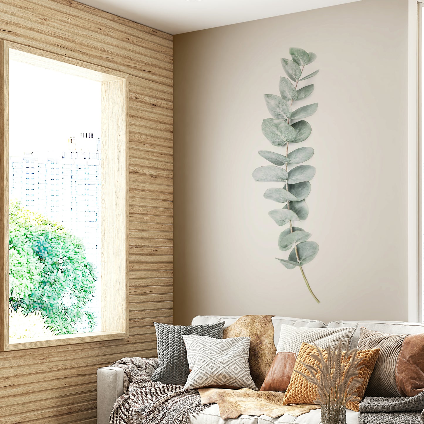 Wall decor evoking serenity and a connection to nature.

