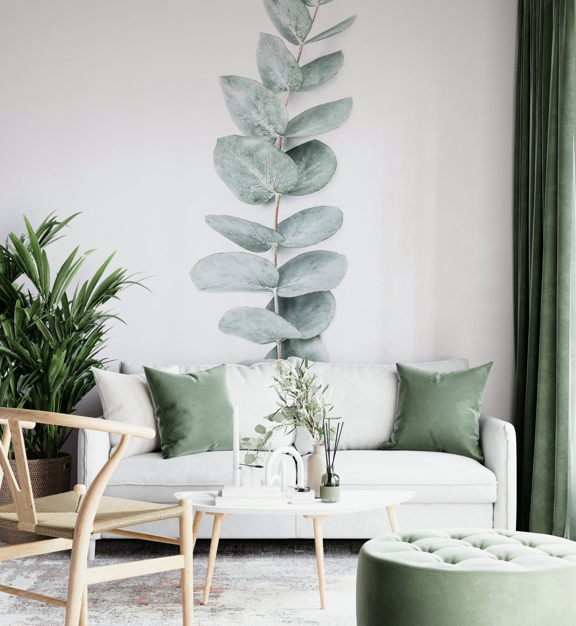 Serene botanical wall art.

