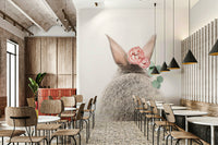 High-resolution image of a bunny in a garden.

