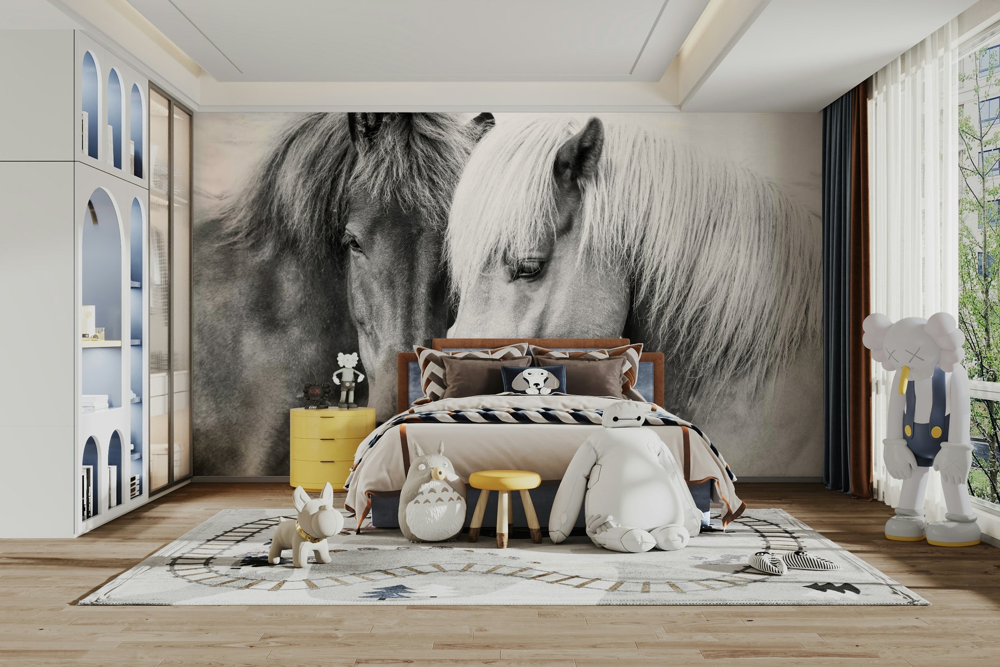 Wall decor evoking happiness and a love for animals.

