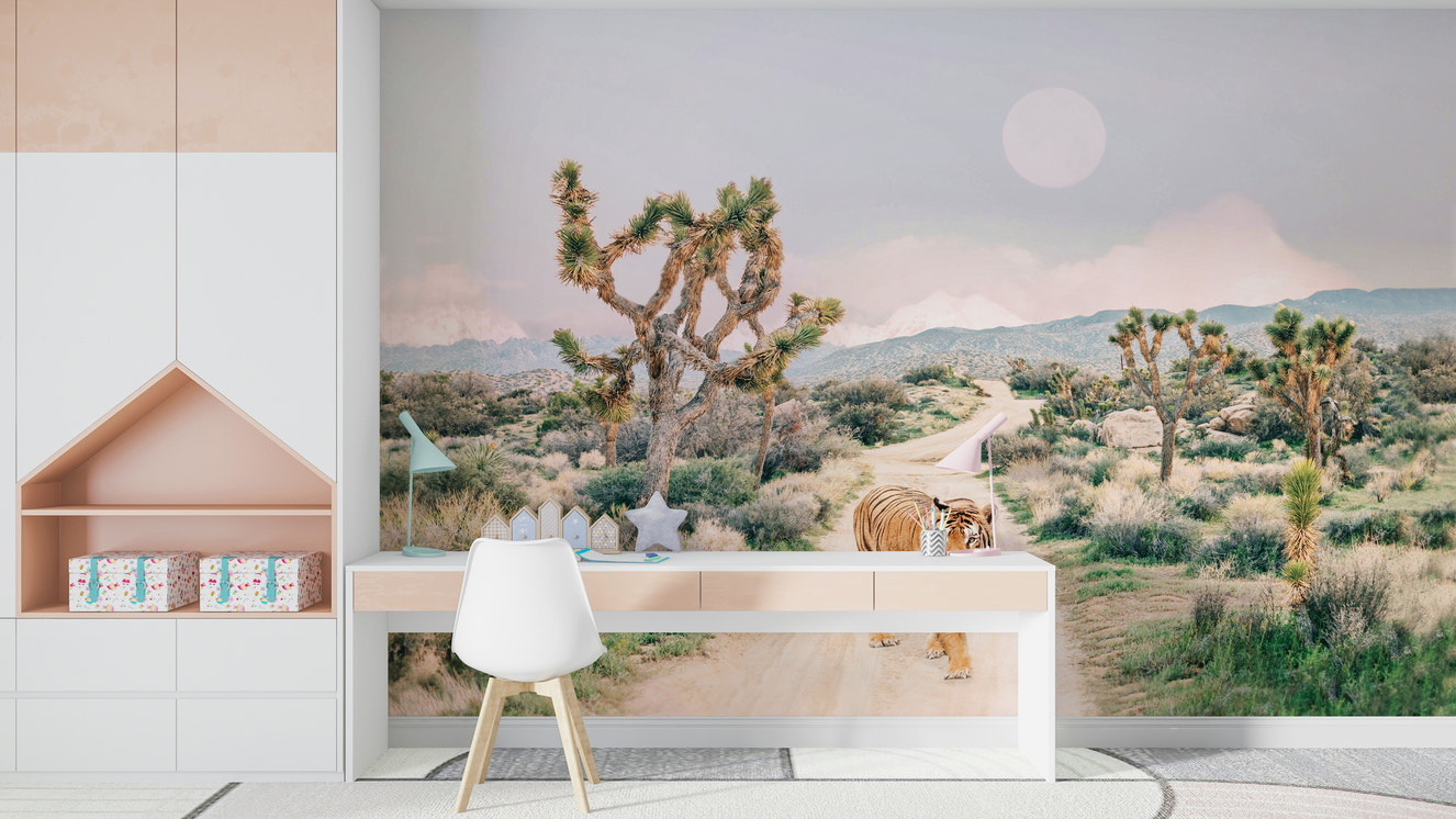 Majestic tiger in a natural setting.

