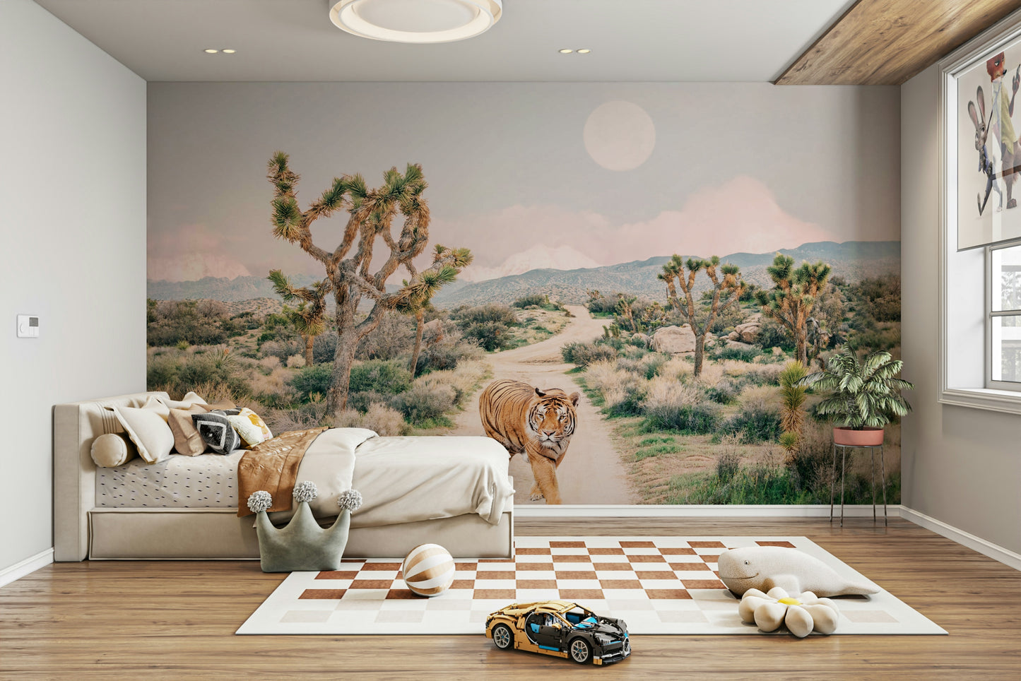 Ideal for a living room, study, or accent wall.

