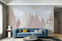 Dreamy pastel hues, particularly pinks and purples.

