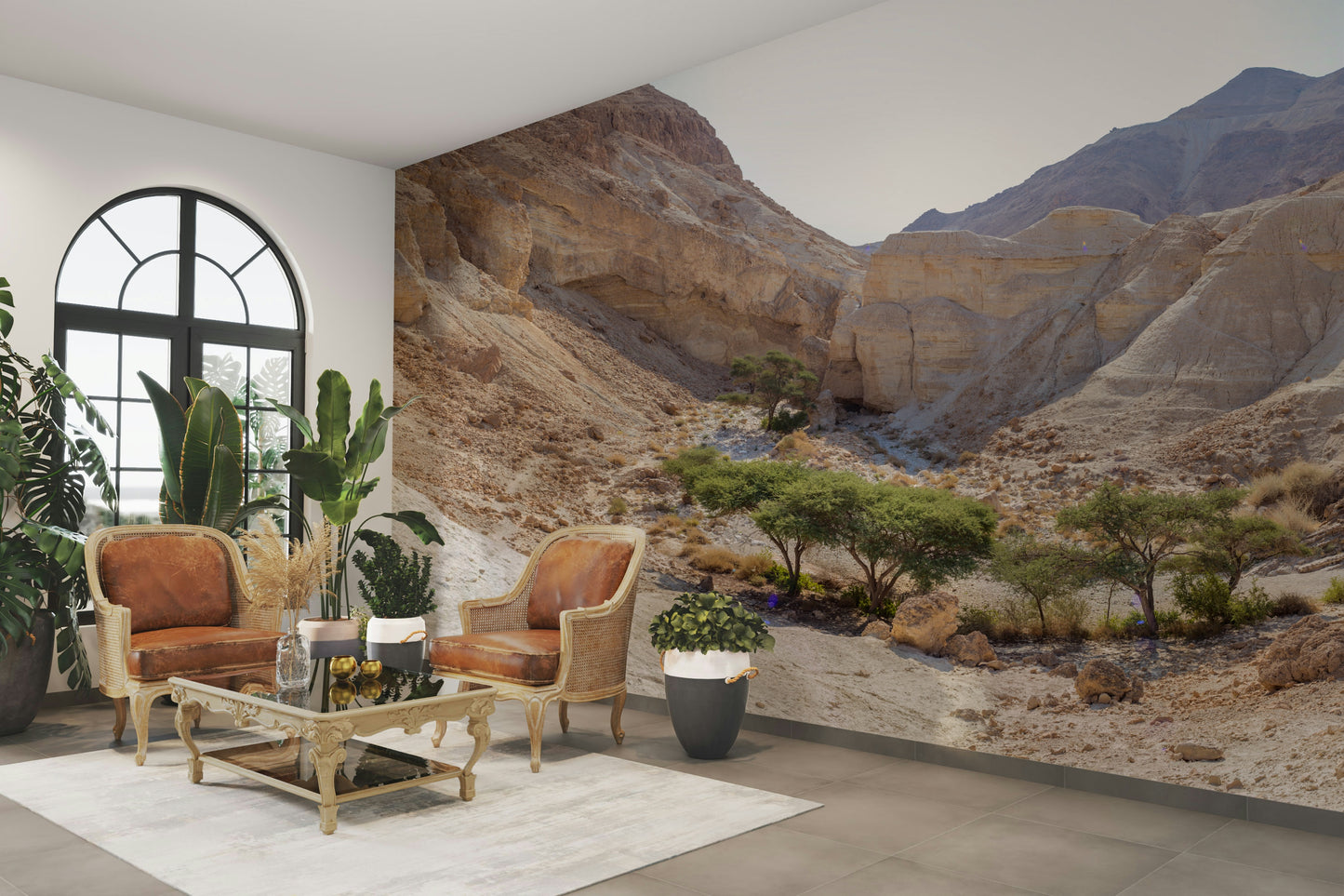 Vast and arid desert landscape.

