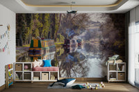 High-resolution image of a canal.

