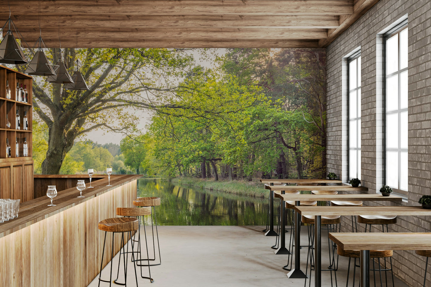 a photograph of a beautiful canal

