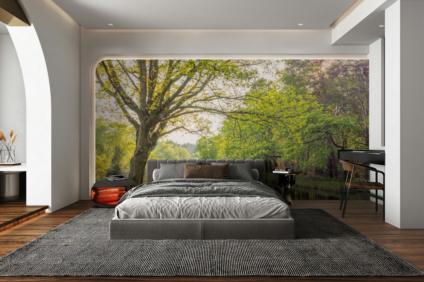 Tranquil water reflections.

