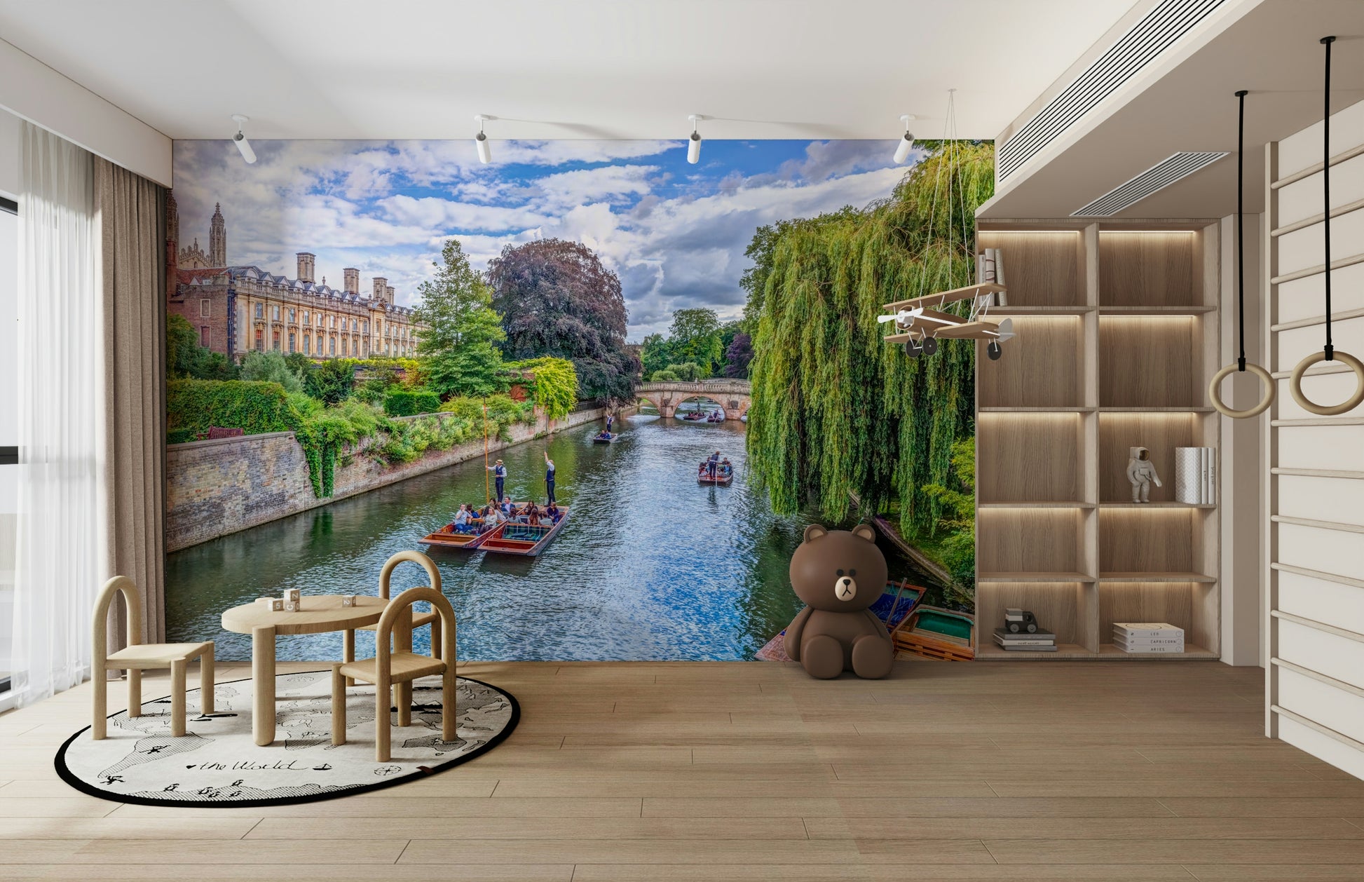 Lush green trees and foliage.

