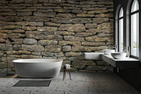 Inviting and grounded aesthetic.

