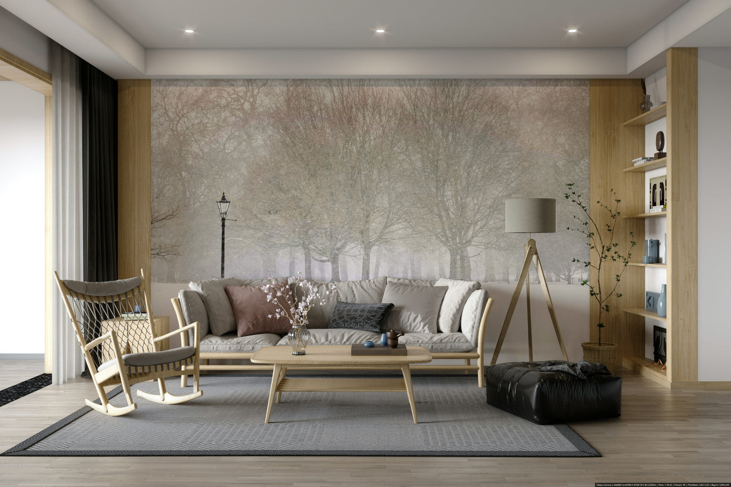 Tranquil and serene atmosphere.

