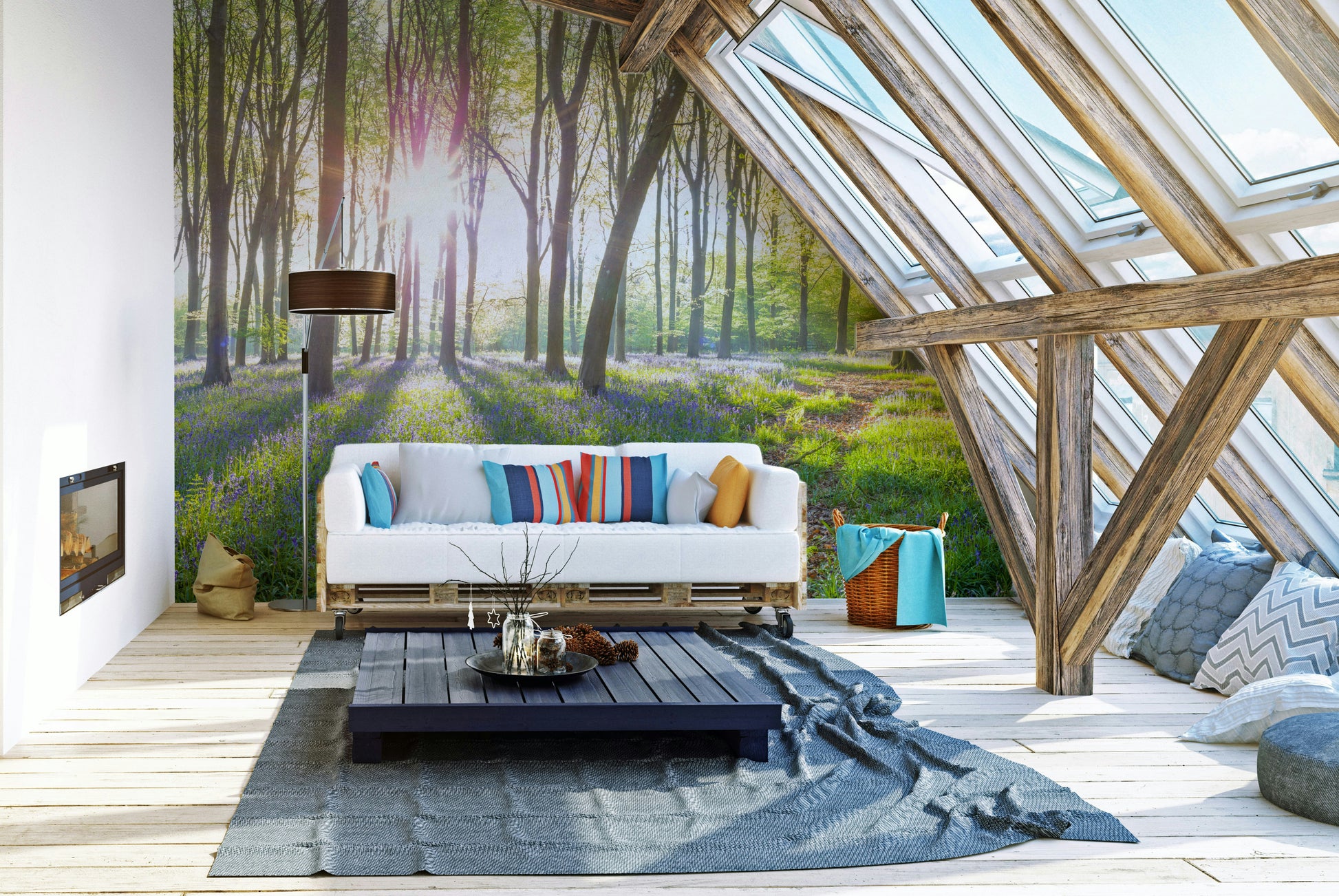 Enchanting woodland landscape.

