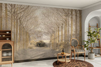 modern forest design mural

