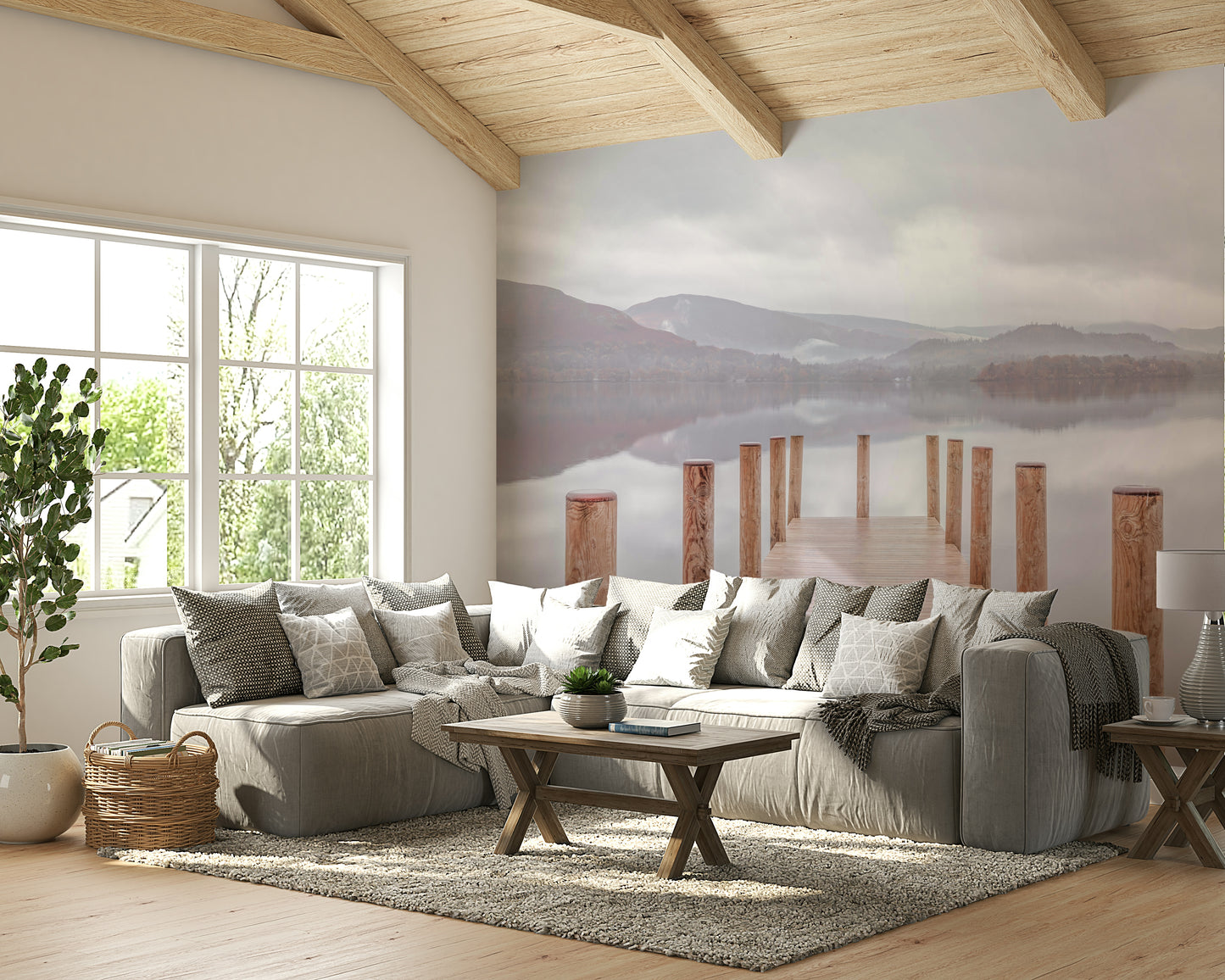 serene lake with calm water

