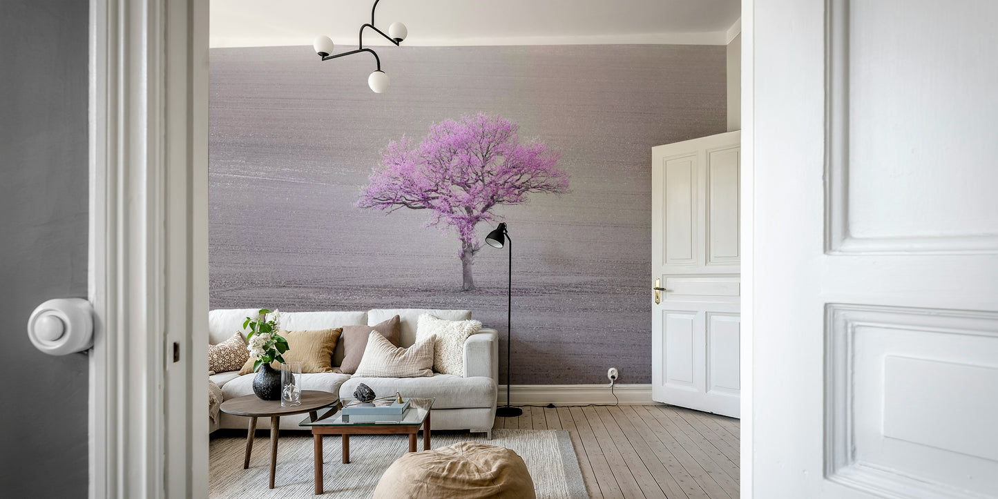 artistic orchid tree mural

