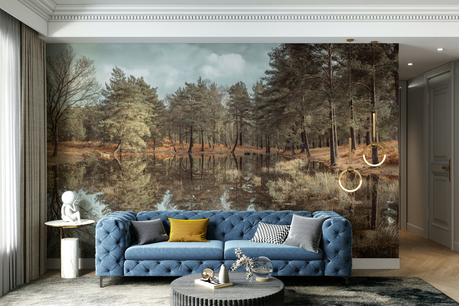 reflected stillness wall mural

