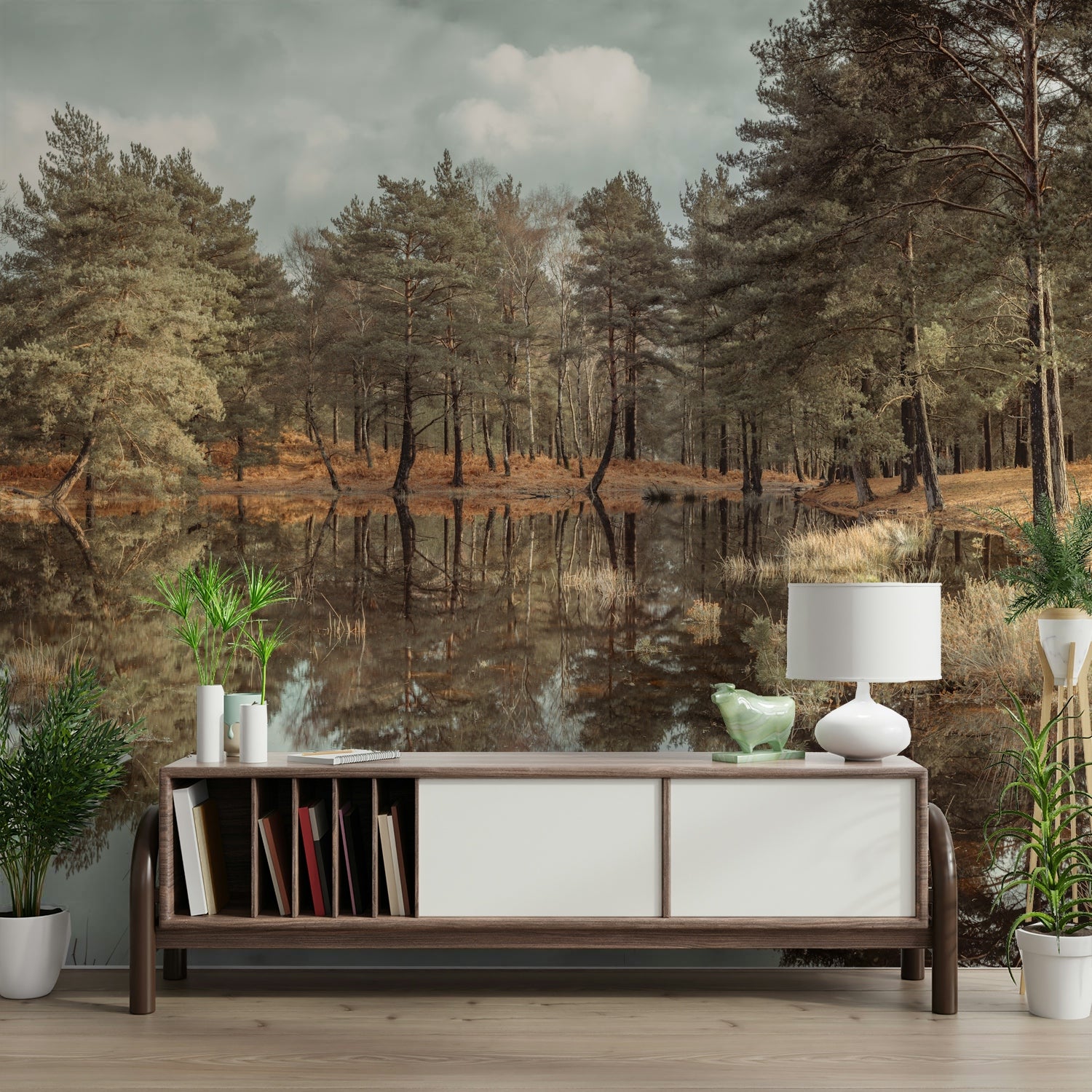 artistic reflective water scene

