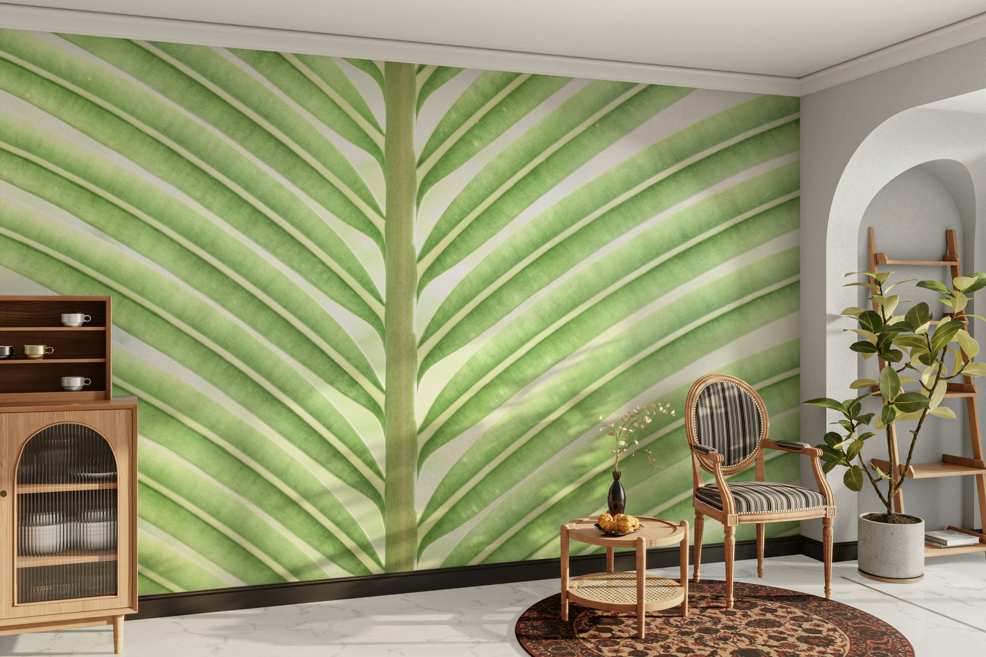 strong diagonal leaf veins

