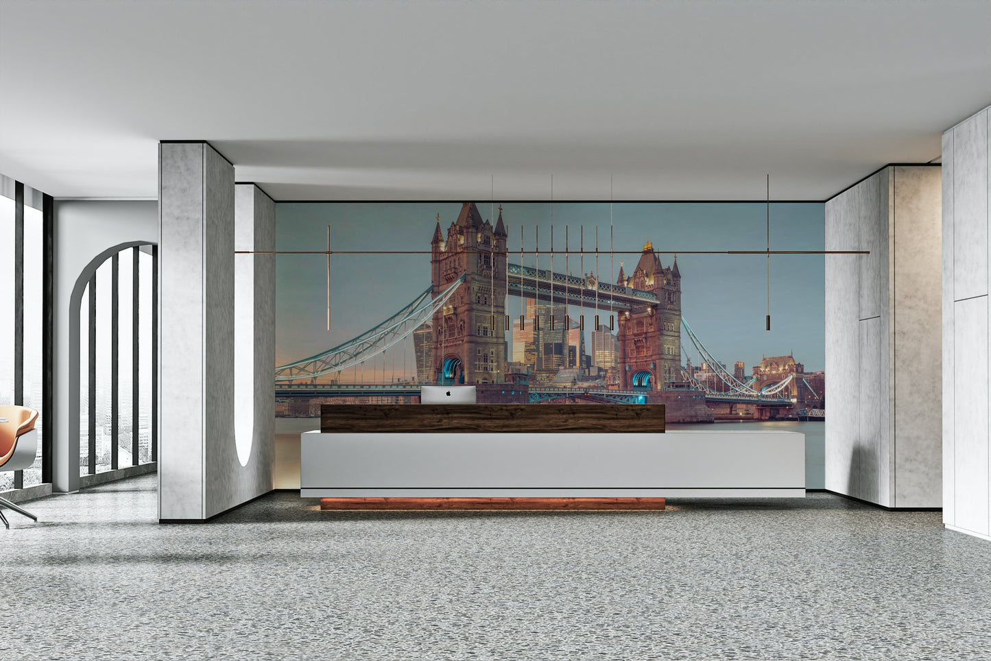 london bridge scene at night

