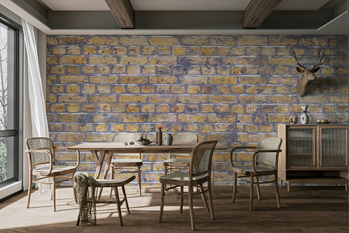 old town brickwork charm wall mural

